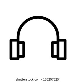 icono de auriculares o logotipo símbolo de señas aislado ilustración vectorial - iconos vectoriales de estilo negro de alta calidad
