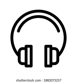 icono de auriculares o logotipo símbolo de señas aislado ilustración vectorial - iconos vectoriales de estilo negro de alta calidad
