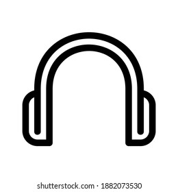 headset icon or logo isolated sign symbol vector illustration - high quality black style vector icons

