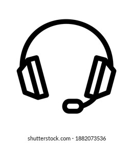 headset icon or logo isolated sign symbol vector illustration - high quality black style vector icons
