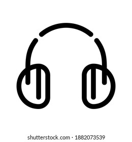 headset icon or logo isolated sign symbol vector illustration - high quality black style vector icons
