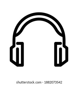 headset icon or logo isolated sign symbol vector illustration - high quality black style vector icons

