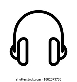 headset icon or logo isolated sign symbol vector illustration - high quality black style vector icons
