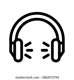 headset icon or logo isolated sign symbol vector illustration - high quality black style vector icons
