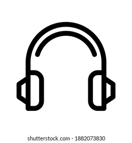 headset icon or logo isolated sign symbol vector illustration - high quality black style vector icons
