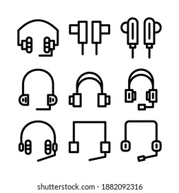 headset icon or logo isolated sign symbol vector illustration - Collection of high quality black style vector icons
