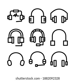headset icon or logo isolated sign symbol vector illustration - Collection of high quality black style vector icons
