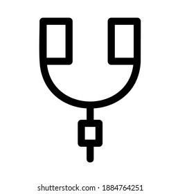 icono de auriculares o logotipo símbolo de señas aislado ilustración vectorial - iconos vectoriales de estilo negro de alta calidad
