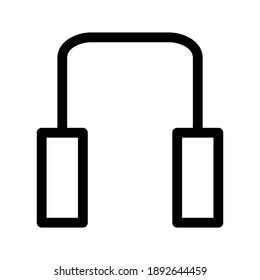 icono de auriculares o logotipo símbolo de señas aislado ilustración vectorial - iconos vectoriales de estilo negro de alta calidad
