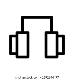 icono de auriculares o logotipo símbolo de señas aislado ilustración vectorial - iconos vectoriales de estilo negro de alta calidad
