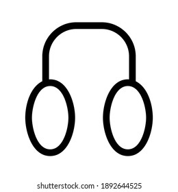 icono de auriculares o logotipo símbolo de señas aislado ilustración vectorial - iconos vectoriales de estilo negro de alta calidad
