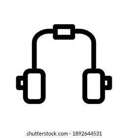 headset icon or logo isolated sign symbol vector illustration - high quality black style vector icons
