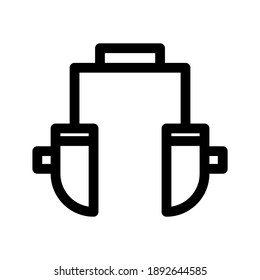 headset icon or logo isolated sign symbol vector illustration - high quality black style vector icons
