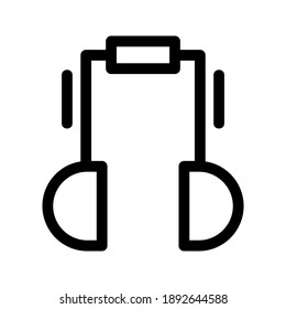 headset icon or logo isolated sign symbol vector illustration - high quality black style vector icons
