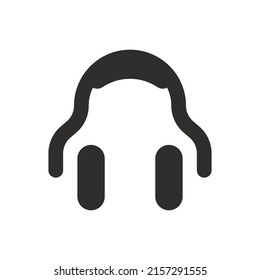Headset icon on white background