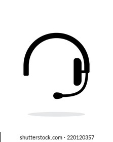 Headset icon on white background. Vector illustration.