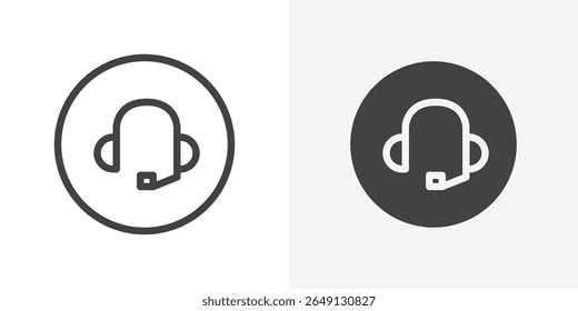 Headset icon Outline vector sign