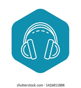 Headset icon. Outline headset vector icon for web design isolated on white background