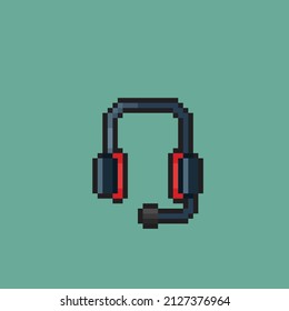 headset icon in pixel style