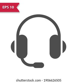 Headset Icon. Professional, pixel perfect icon, EPS 10 format.