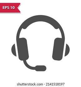 Headset Icon. Professional, pixel perfect icon, EPS 10 format.