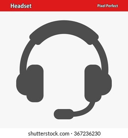 Headset Icon. Professional, pixel perfect icons optimized for both large and small resolutions. EPS 8 format.