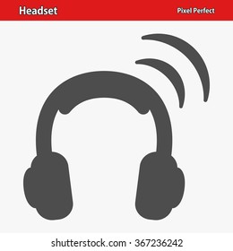 Headset Icon. Professional, pixel perfect icons optimized for both large and small resolutions. EPS 8 format.