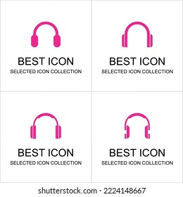 headset icon set can be used for digital and print