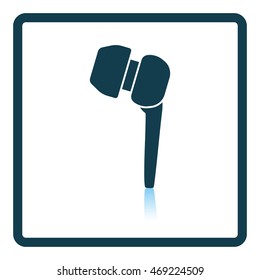 Headset  icon. Shadow reflection design. Vector illustration.