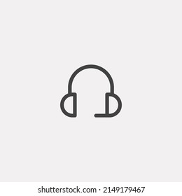 Vector de signo de icono de auriculares,Símbolo, ilustración de logotipo para web y móvil