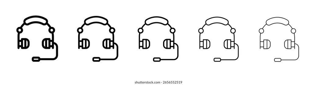 Icono de auriculares ilustración simple logotipo arte