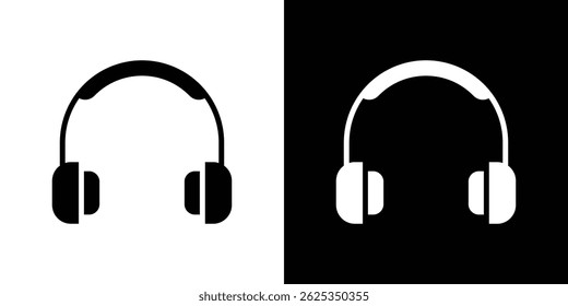 Headset icon simple line vector. Symbol, logo.