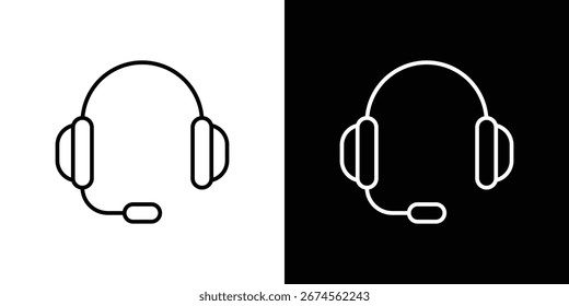 Headset icon. Simple Minimal Pictogram. Vector