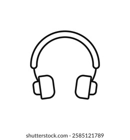 Headset icon. simple thin line vector icon