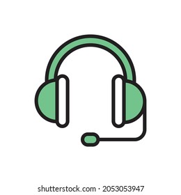 Icono de auriculares Ilustración de vectores simples