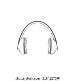 diseño de símbolo de icono de auriculares para audio