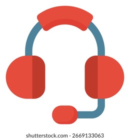 Símbolo do ícone do headset. Ilustração vetorial.