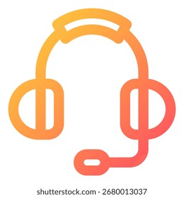 Headset icon symbol. Vector illustration.