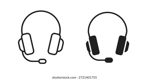 Headset icon for template. Icon vector graphic set