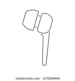 Headset  icon. Thin line design. Vector illustration.