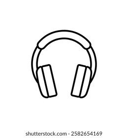 headset icon thin line outline sign