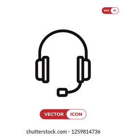 Headset Icon Vector