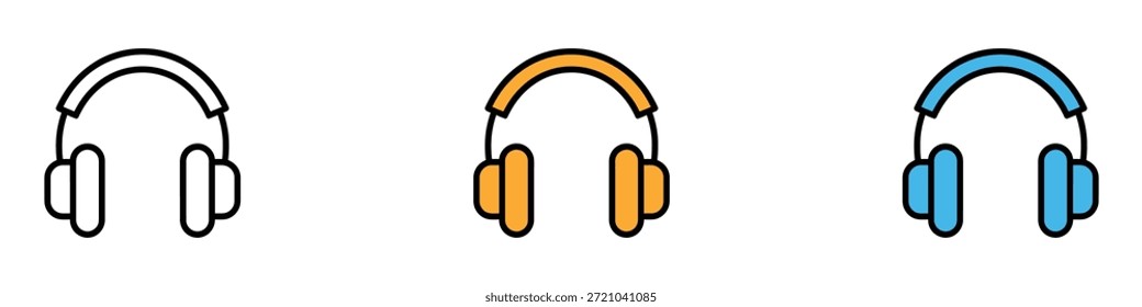 Vector del icono del auricular. Ilustración vectorial del audio y de la música.
