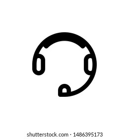 headset icon vector can be used for call center, costumer service, agent support icon on the web, mobile app, business card etc.