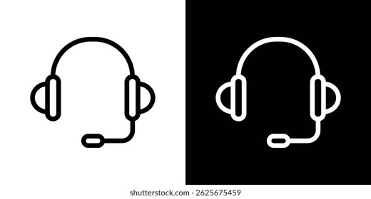 Headset icon vector collection. vector sign illustration