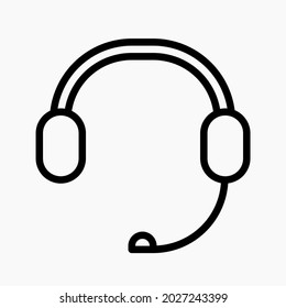 Vector de icono de auriculares. símbolo de servicio al cliente. aislado de fondo blanco. perfecto para cualquier propósito