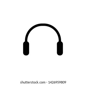 Headset icon vector flat style illustration