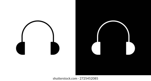 Gráficos del Vector del icono del auricular. signo de Vector lleno, ilustración del símbolo.