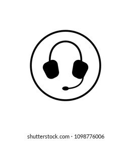 headset icon vector headphone