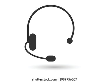 Headset icon vector. Headphone icon symbol isolated.